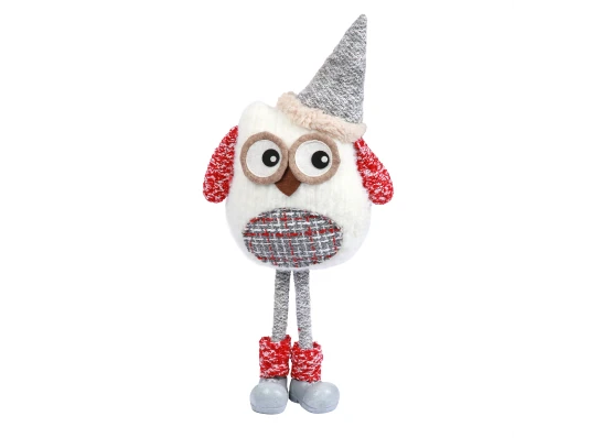 Новогодняя мягкая игрушка Novogod‘ko Сова в колпачке 42 см купить в интернет магазине подарков ПраздникШоп