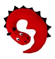 Мягкая подушка Дракон Мякуша красно-черный (60611) купить в интернет магазине подарков ПраздникШоп