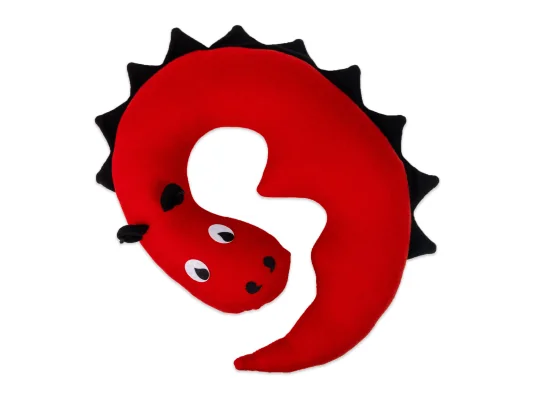 Мягкая подушка Дракон Мякуша красно-черный (60611) купить в интернет магазине подарков ПраздникШоп