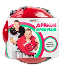 Мягкая подушка Дракон Мякуша красно-черный (60611) купить в интернет магазине подарков ПраздникШоп