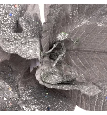 Цветок декоративный Novogod‘ko Пуансеттия серебро 40 см купить в интернет магазине подарков ПраздникШоп