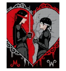 Алмазная мозаика SANTI Уэнсдэй Дуэль вслепую 40х50 см на подрамнике купить в интернет магазине подарков ПраздникШоп