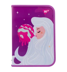 Папка факультативная YES A4 пласт. на молнии "Space Girl" с карманом купить в интернет магазине подарков ПраздникШоп