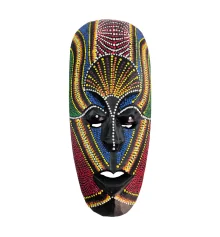 Маска расписная деревянная (30.5×13×3 см) купить в интернет магазине подарков ПраздникШоп