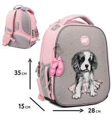 Рюкзак школьный каркасный Yes Doggy Ballet H-100 купить в интернет магазине подарков ПраздникШоп