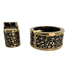 Подарочный набор (Пепепельница с зажигалкой) (16.5×11.5×5 см) купить в интернет магазине подарков ПраздникШоп