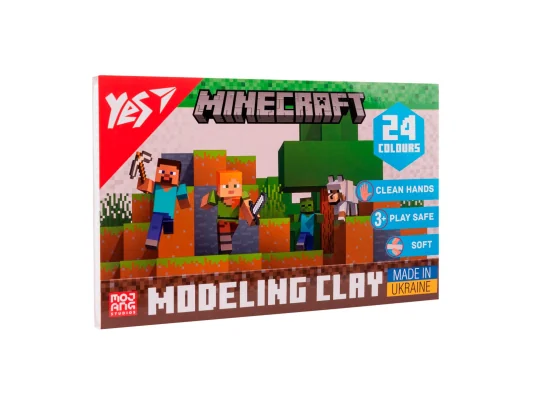 Пластилин Yes Minecraft 24 цвета 480 г купить в интернет магазине подарков ПраздникШоп