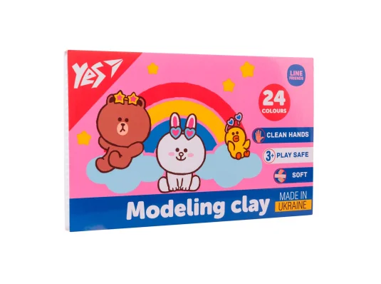 Пластилин Yes Line Friends 24 цвета 480 г купить в интернет магазине подарков ПраздникШоп