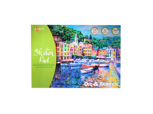 Альбом для эскизов Santi масляными и акриловыми красками купить в интернет магазине подарков ПраздникШоп