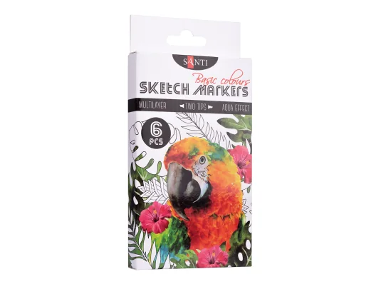 Набор маркеров "SANTI sketch" "Basic Colours" купить в интернет магазине подарков ПраздникШоп