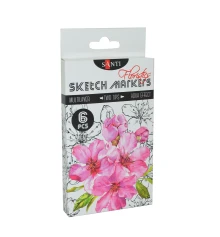 Набор маркеров "SANTI sketch" "Floristics" купить в интернет магазине подарков ПраздникШоп