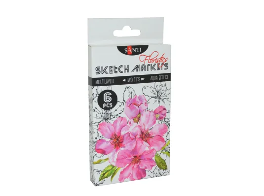 Набор маркеров "SANTI sketch" "Floristics" купить в интернет магазине подарков ПраздникШоп