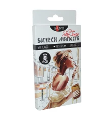 Набор маркеров "SANTI sketch" "Skin Tones" купить в интернет магазине подарков ПраздникШоп