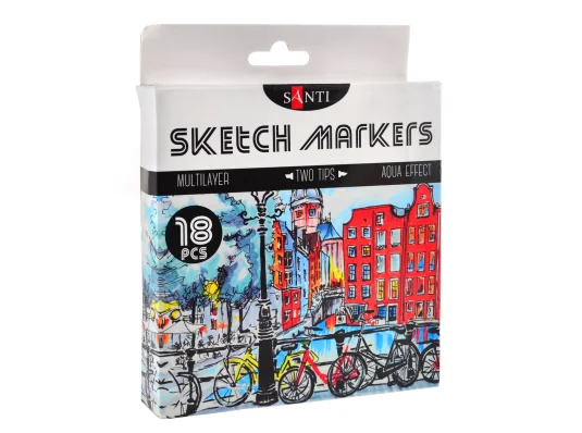 Набор маркеров "SANTI sketch" купить в интернет магазине подарков ПраздникШоп