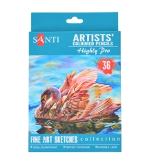 Набор художественных цветных карандашей "Santi Highly Pro" купить в интернет магазине подарков ПраздникШоп