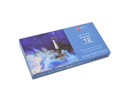 Пастель сухая художественная Santi Sea colours 12 цветов купить в интернет магазине подарков ПраздникШоп