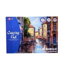 Холст хлопковый в альбоме для эскизов Santi масло и акрил купить в интернет магазине подарков ПраздникШоп