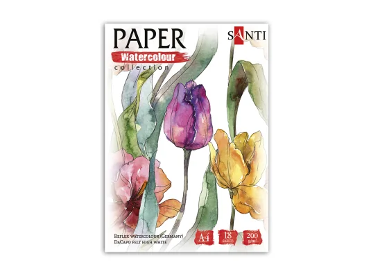 Набор акварельной бумаги SANTI "Flowers" купить в интернет магазине подарков ПраздникШоп