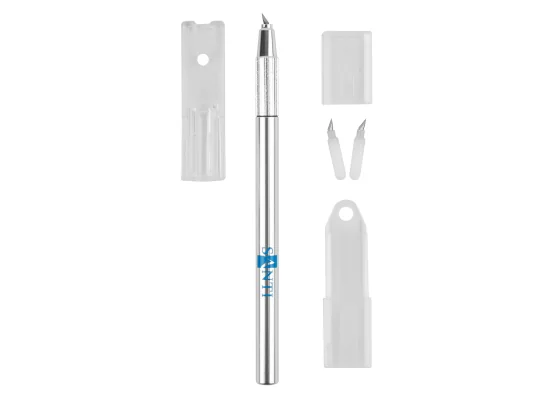 Нож макетный SANTI поворотный для дизайнерских работ со сменными лезвиями купить в интернет магазине подарков ПраздникШоп