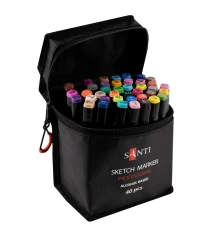 Набор маркеров SANTI спиртовые в сумке 40 шт купить в интернет магазине подарков ПраздникШоп