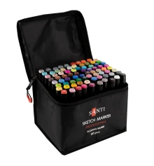 Набор маркеров SANTI спиртовые в сумке 80 шт купить в интернет магазине подарков ПраздникШоп