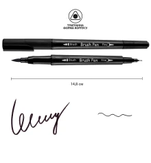 Набор маркеров акварельных SANTI Brush Pen 12 цветов двусторонние купить в интернет магазине подарков ПраздникШоп