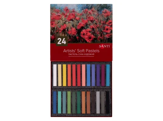 Пастель сухая художественная Santi 24 цвет купить в интернет магазине подарков ПраздникШоп