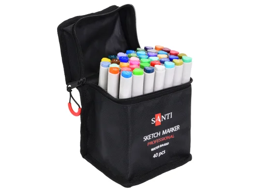 Набор маркеров SANTI акварельные в сумке 40 шт купить в интернет магазине подарков ПраздникШоп
