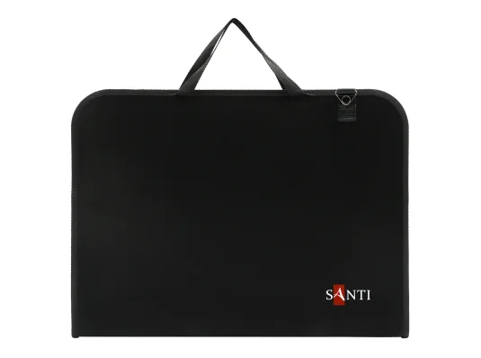 Папка-портфель SANTI А3 для эскизов с тканевыми ручками черная пластик купить в интернет магазине подарков ПраздникШоп