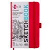 Скетчбук SANTI для графики 13х21см 80 л. твердая обложка PU 110г/м2 красный