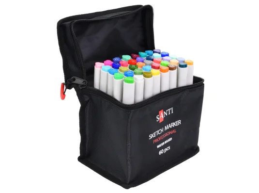 Набор маркеров SANTI акварельные в сумке 60 шт купить в интернет магазине подарков ПраздникШоп