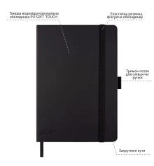 Скетчбук SANTI для графики с черной бумагой 16x23см 56 л. твердая обложка PU 145г/м2 купить в интернет магазине подарков ПраздникШоп