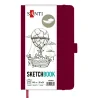 Скетчбук SANTI для графики 13х21см 80 л. твердая обложка PU 110г/м2сливовий