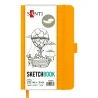 Скетчбук SANTI для графики 13х21см 80 л. твердая обложка PU 110г/м2 желтый