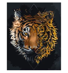 Картина по номерам ПРЕМИУМ Арт-тигр с лаком и с уровнем размером 40х50 см (GS1436) купить в интернет магазине подарков ПраздникШоп