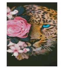 Алмазная мозаика ПРЕМИУМ Взгляд леопарда размером 30х40 см (KB018) купить в интернет магазине подарков ПраздникШоп