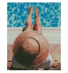 Алмазная мозаика ПРЕМИУМ Соломенный шляп размером 30х40 см (KB016) купить в интернет магазине подарков ПраздникШоп