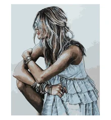 Картина по номерам ПРЕМИУМ Незнакомка с лаком размером 40х50 см VA-0737 купить в интернет магазине подарков ПраздникШоп