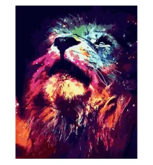 Картина по номерам ПРЕМИУМ Яркий лев размером 40х50 см (GS936) купить в интернет магазине подарков ПраздникШоп