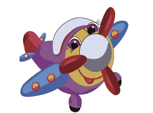 Картина по номерам ПРЕМИУМ Веселый самолетик с лаком размером 30х30 см ES041 купить в интернет магазине подарков ПраздникШоп