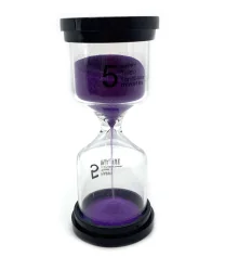 Часы песочные (5 минут) «Фиолетовый песок» (10.5×4.5×4.5 см) купить в интернет магазине подарков ПраздникШоп