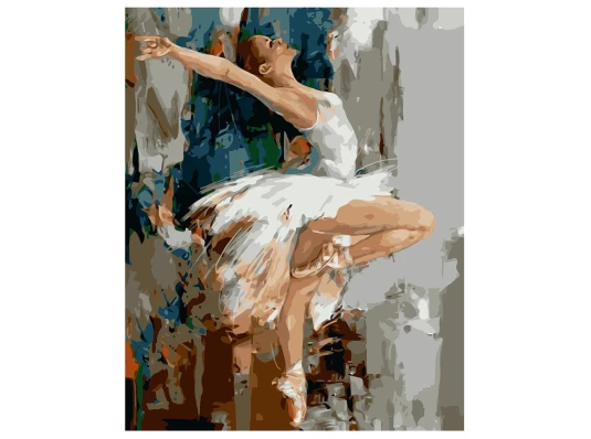 Картина по номерам ПРЕМИУМ Балерина с лаком размером 40х50 см VA-0900 купить в интернет магазине подарков ПраздникШоп