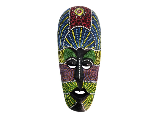 Маска расписная деревянная (25×11×3 см) купить в интернет магазине подарков ПраздникШоп