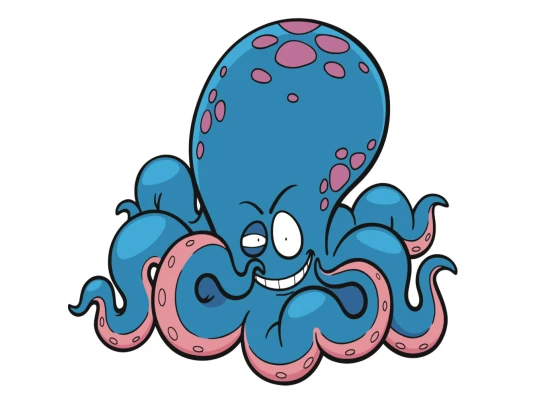 Картина по номерам ПРЕМИУМ Осьминог с лаком размером 30х30 см ES084 купить в интернет магазине подарков ПраздникШоп