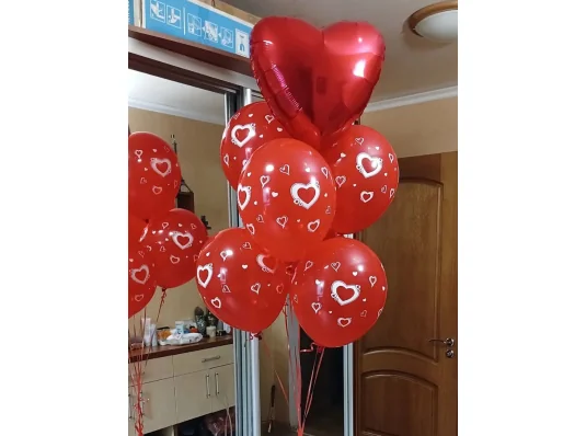 Шарик с гелием "Сердце" 25 см. купить в интернет магазине подарков ПраздникШоп