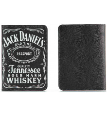 Шкіряна обкладинка на паспорт Jack Daniel's (Джек Деніелс) купить в интернет магазине подарков ПраздникШоп