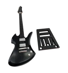 Гитара миниатюра дерево черная (24×8×1.5 см) купить в интернет магазине подарков ПраздникШоп