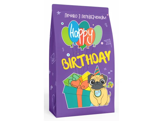 Печеньки з передбаченнями "Happy Birthday" купить в интернет магазине подарков ПраздникШоп