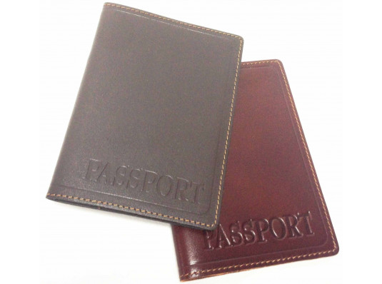 Шкіряна обкладинка на паспорт з тисненням купить в интернет магазине подарков ПраздникШоп