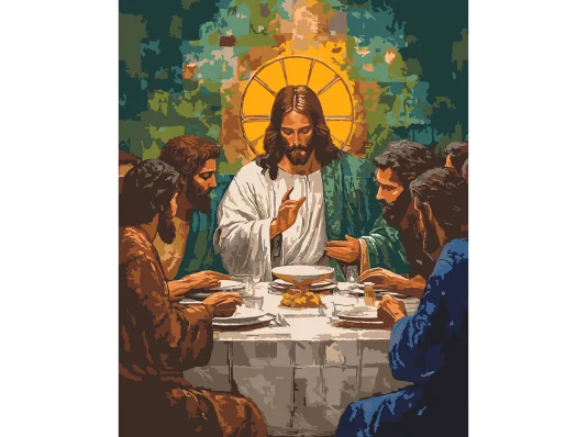 Картина по номерам SANTI Святая вечеря 40х50 см купить в интернет магазине подарков ПраздникШоп